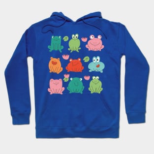 Kawaii Frogs Goblincore Cottagecore Aesthetic Reptile Art Hoodie